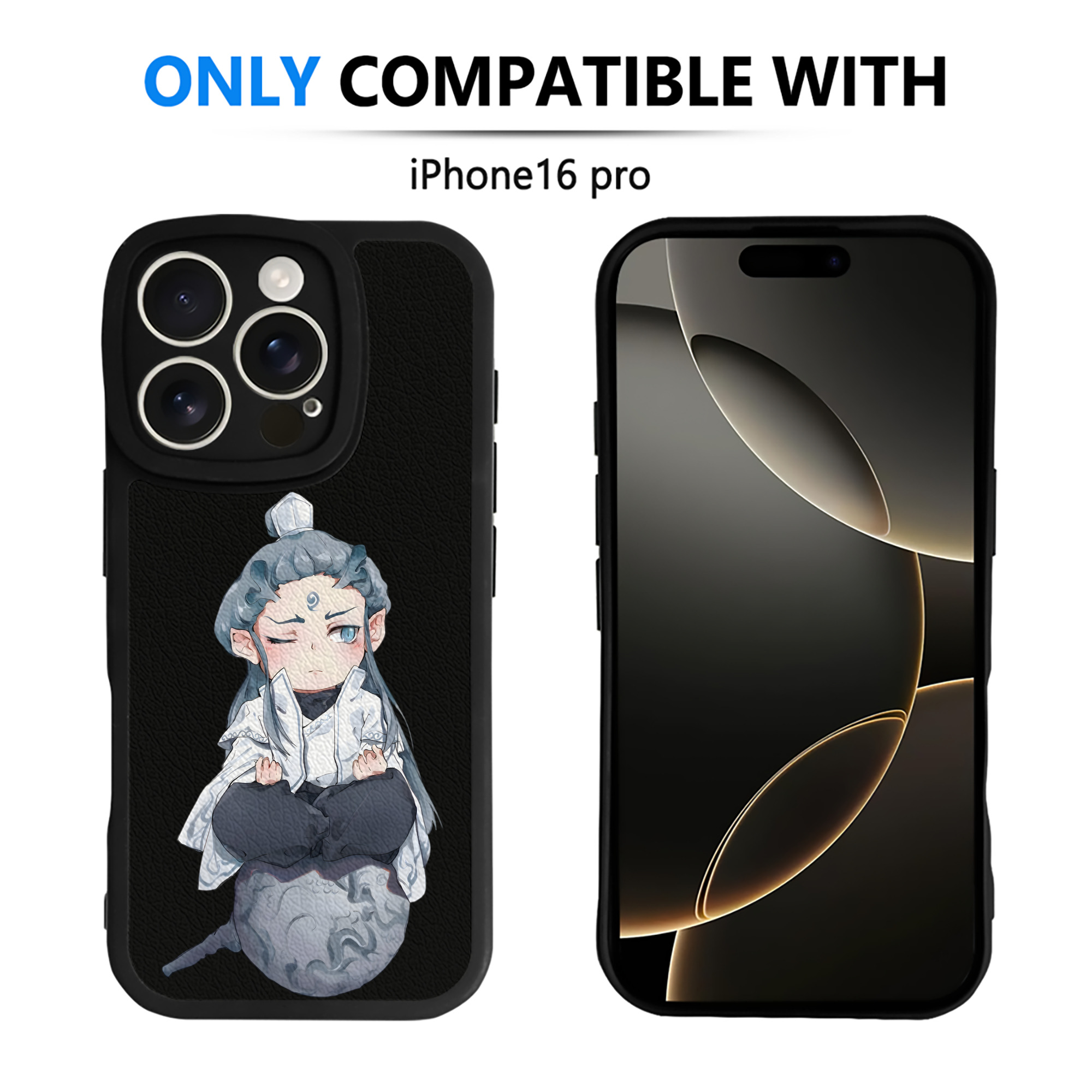 （画像用） Ne Zha 2 ナタ 魔童の大暴れ 【iPhone 16シリーズ対応】シリコンスマホケース（レザー調） 材質：シリコン